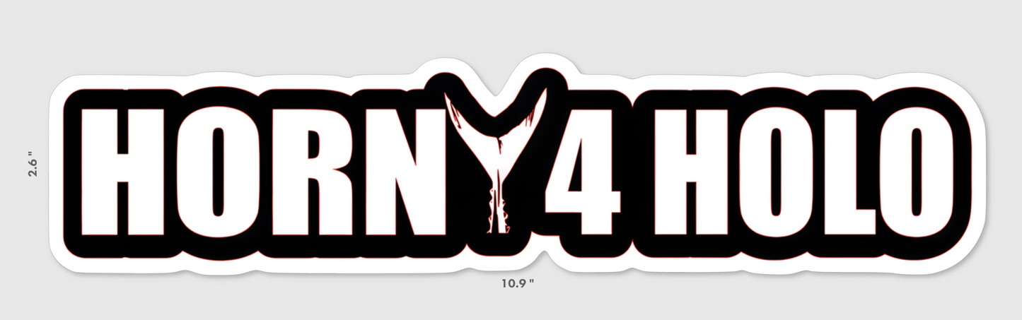 HORNY 4 HOLO 2X10 Sticker