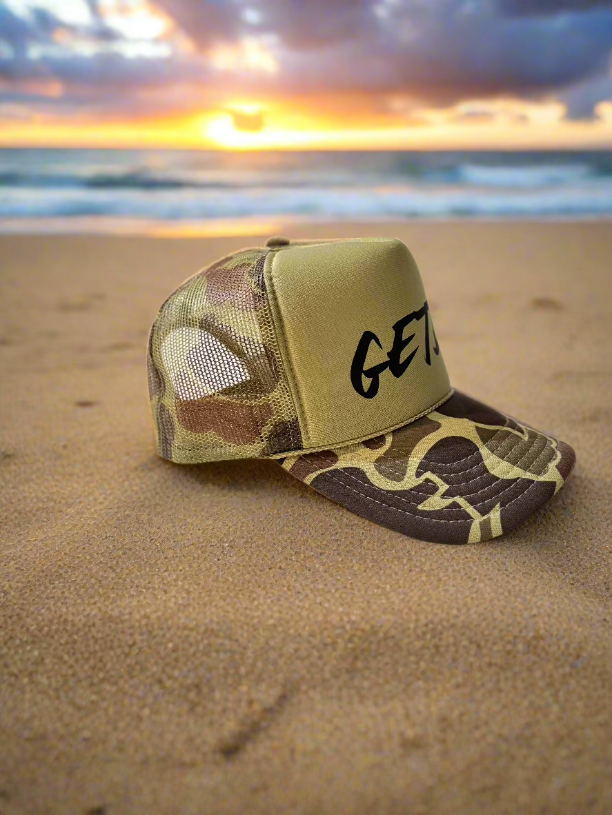 Light Green Camo GETIT trucker Hat