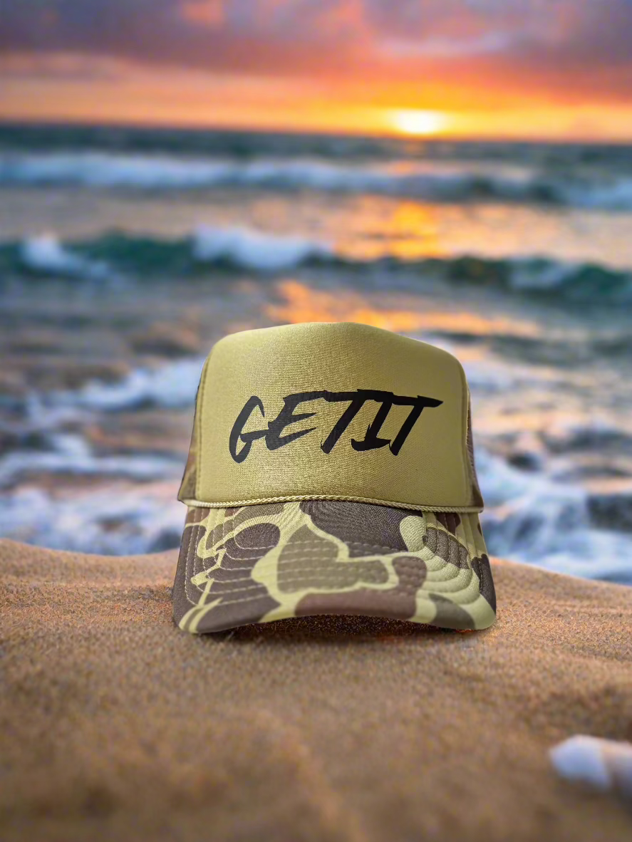 Light Green Camo GETIT trucker Hat – GETIT LLC