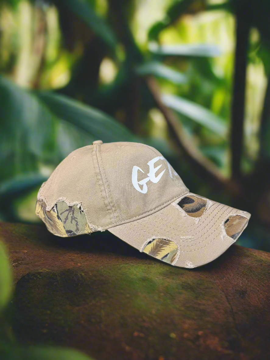 Camo Distressed GETIT Dad Hat