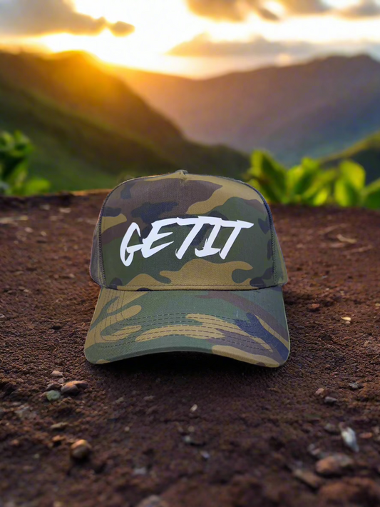 🚨PRE-ORDER🚨Camo Trucker Hat ( Hard Front )