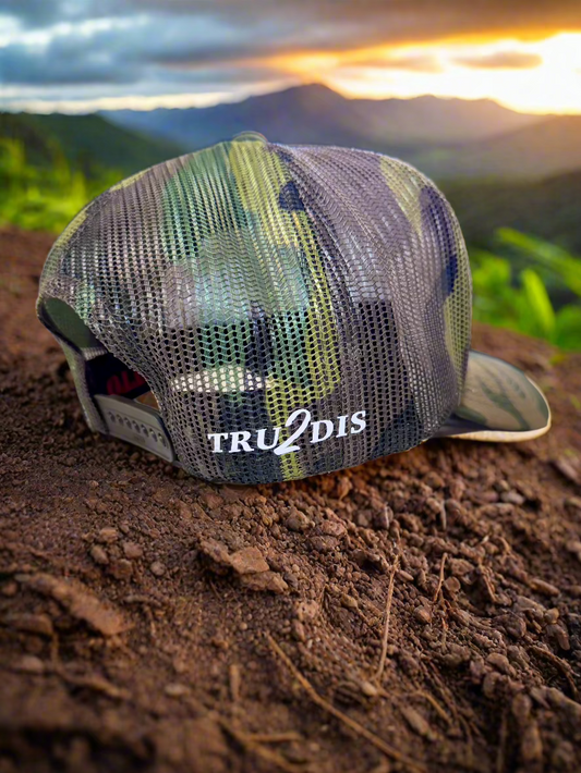 🚨PRE-ORDER🚨Camo Trucker Hat ( Hard Front )