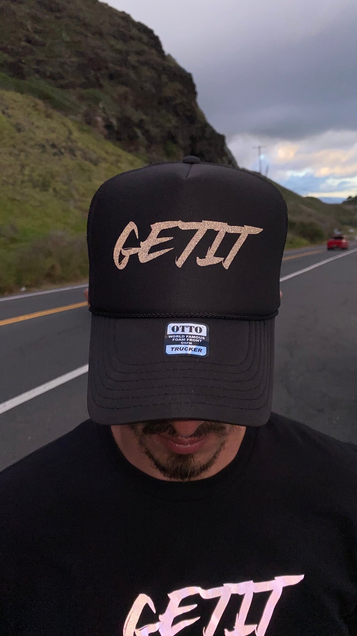 REFLECTIVE Black on Black Trucker Hat