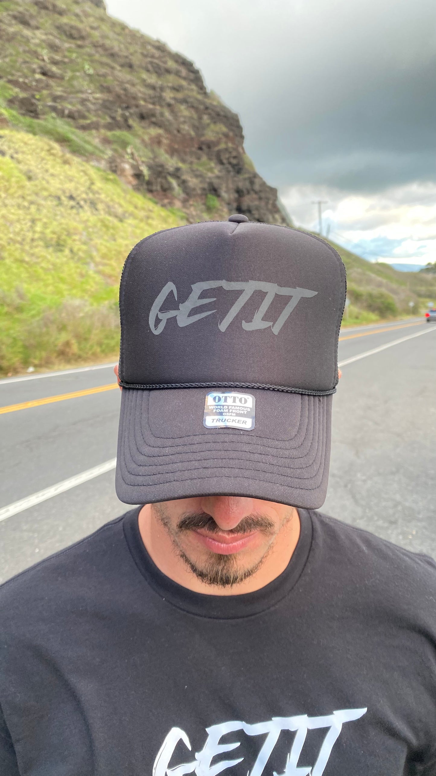 REFLECTIVE Black on Black Trucker Hat