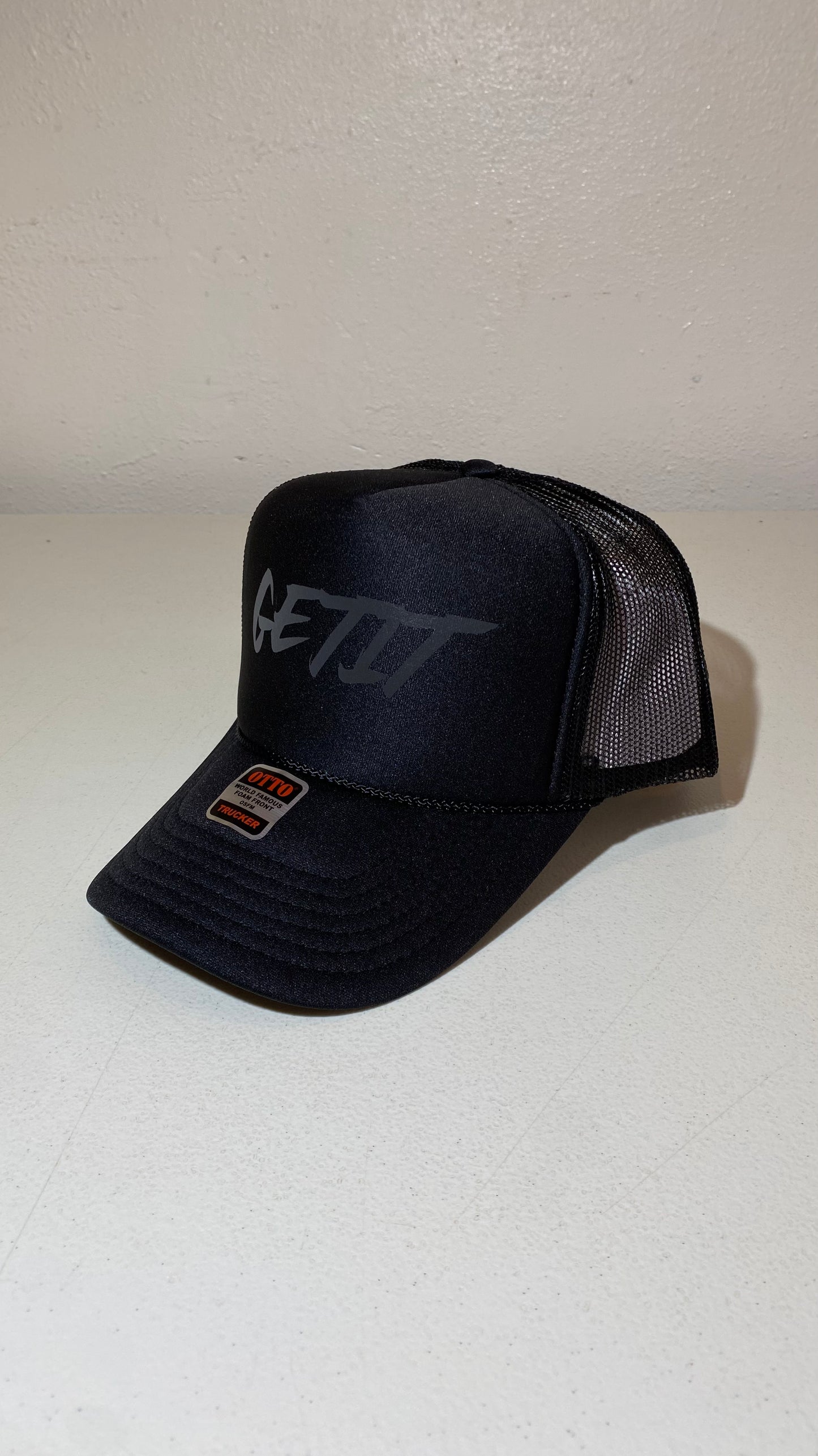 REFLECTIVE Black on Black Trucker Hat