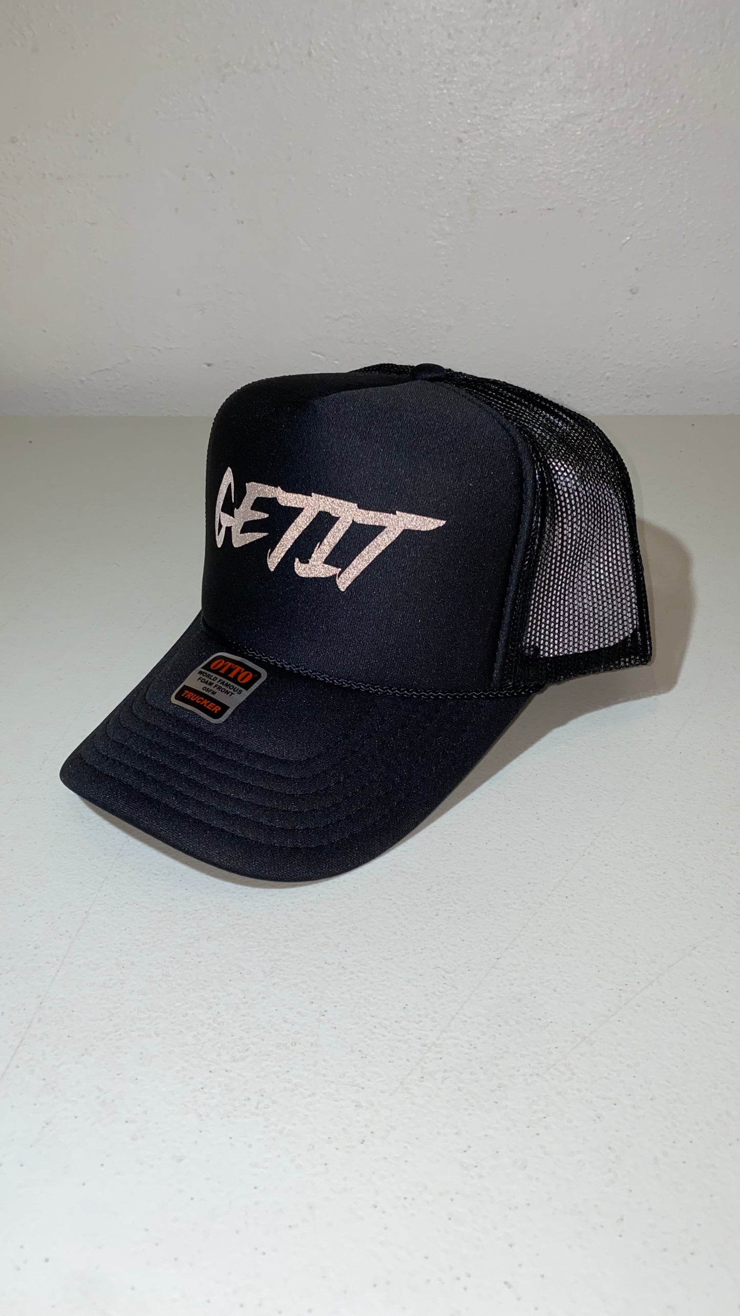 REFLECTIVE Black on Black Trucker Hat