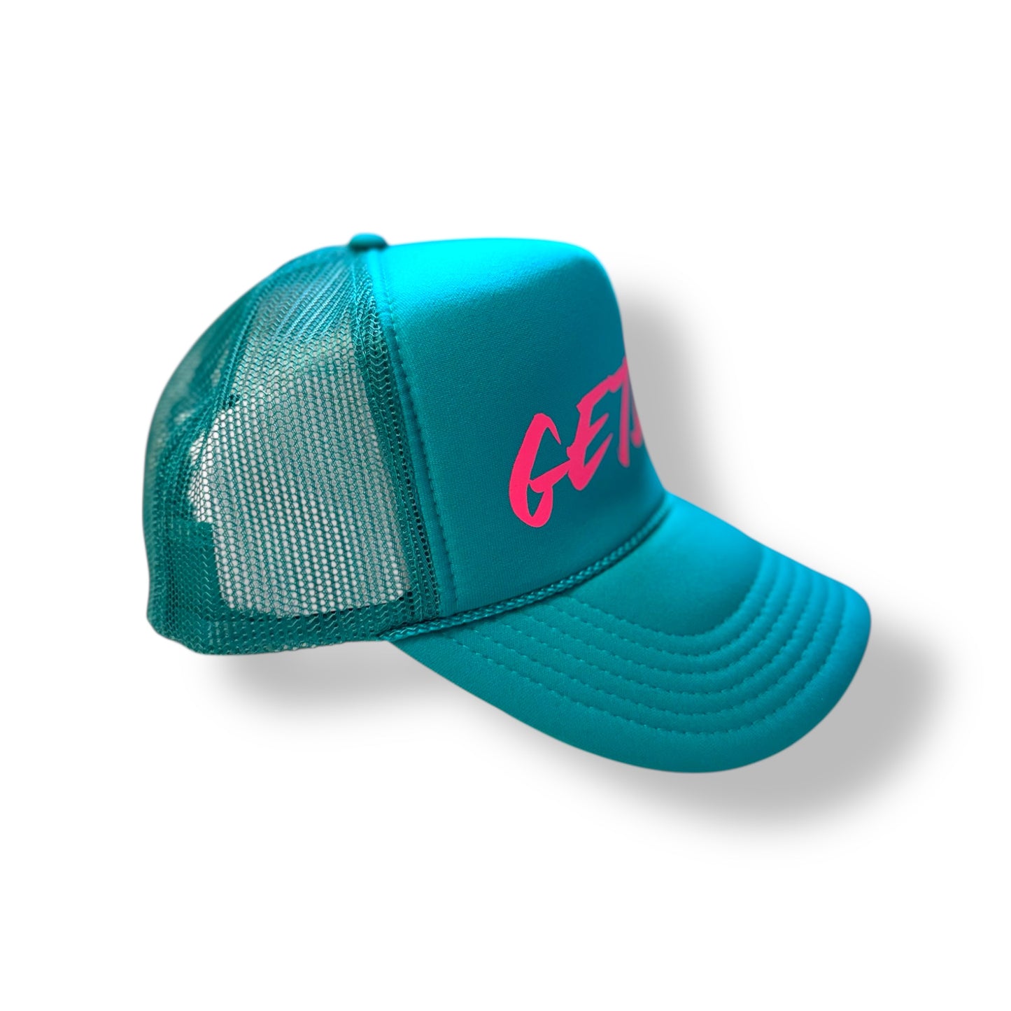 GETIT Foam Trucker (Teal / Pink Logo)