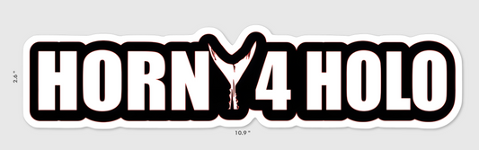 HORNY 4 HOLO 2X10 Sticker