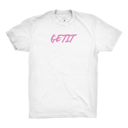 White Shirt PINK Logo